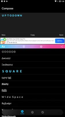 Fonts+ android App screenshot 1